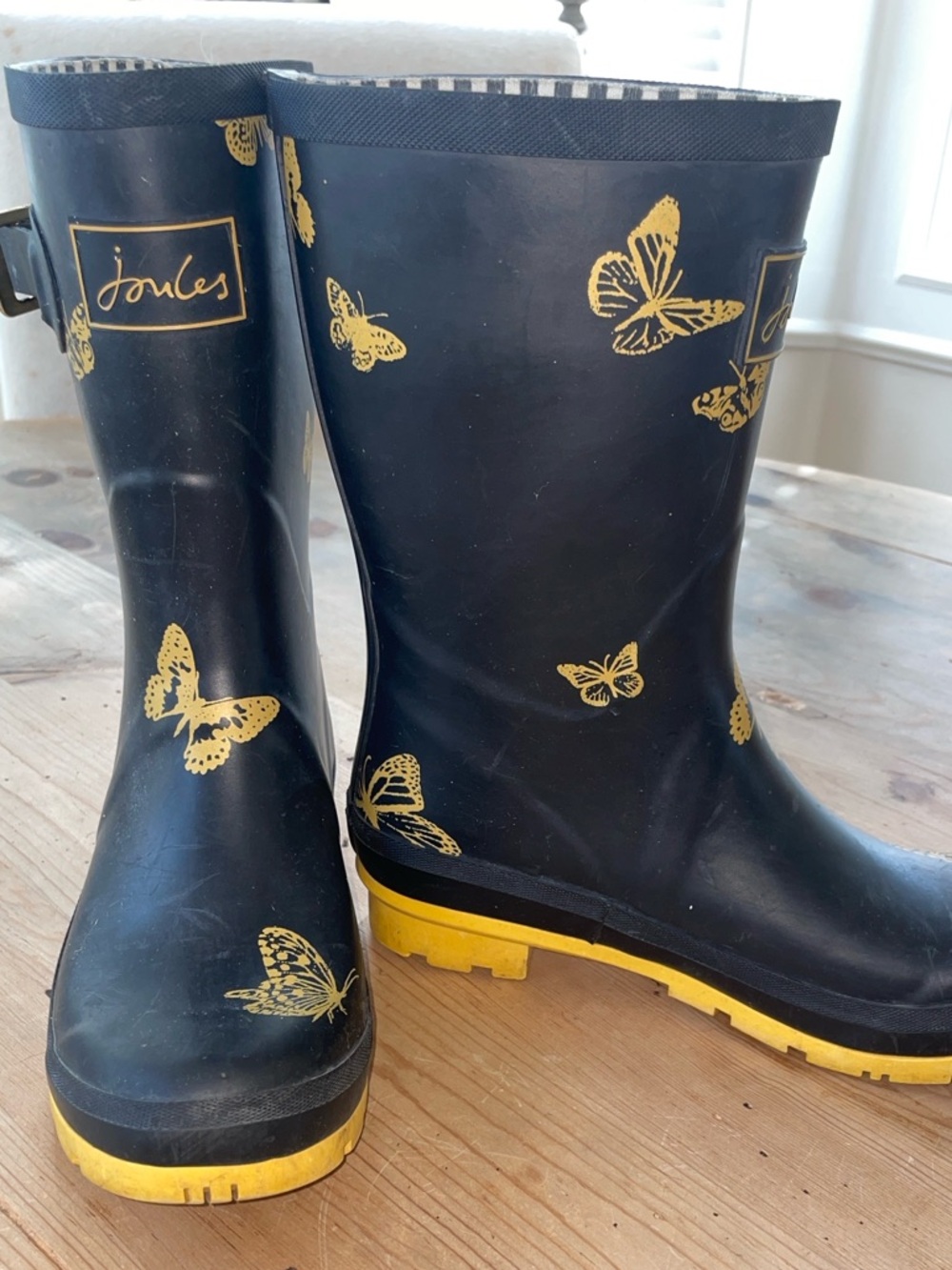 Joules Butterfly Rain Boots Cottagecore Preppy Festival Wellies